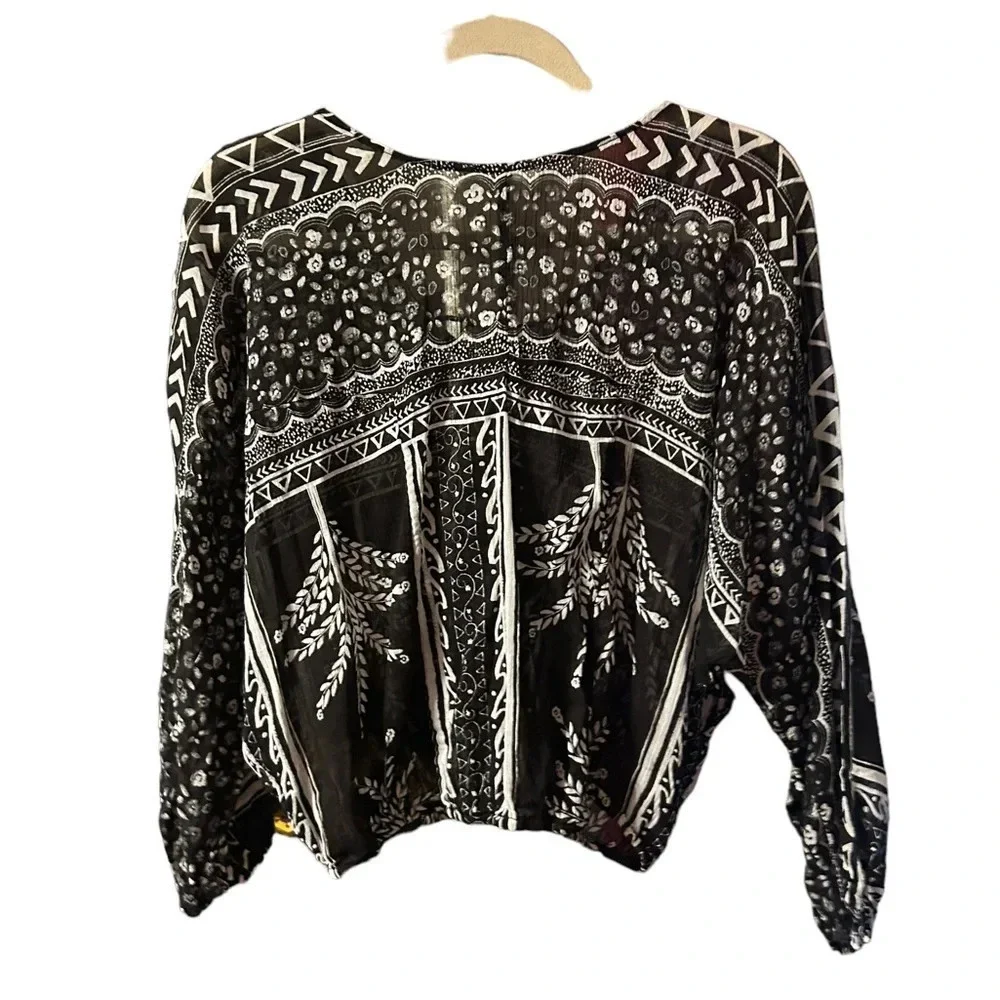 FREE PEOPLE BOHO SHEER BLOUSE